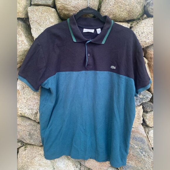 Lacoste Polo Shirt Short Sleeve Green Soft Croc Logo Men’s Size 6 XXL - Picture 1 of 7